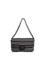 WOVEN TWEED FLAP BAG