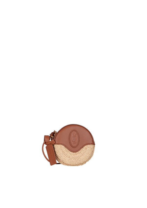 RAFFIA ROUND COIN PURSE