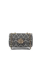 BOLSA BAGUETE SIRENA JACQUARD PRETO