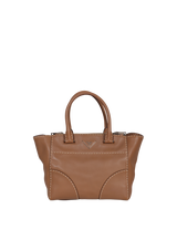 CITY CALF STITCHED POCKET TOTE