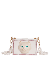 PEXIGLASS CRYSTAL CAT FACE BOX CLUTCH