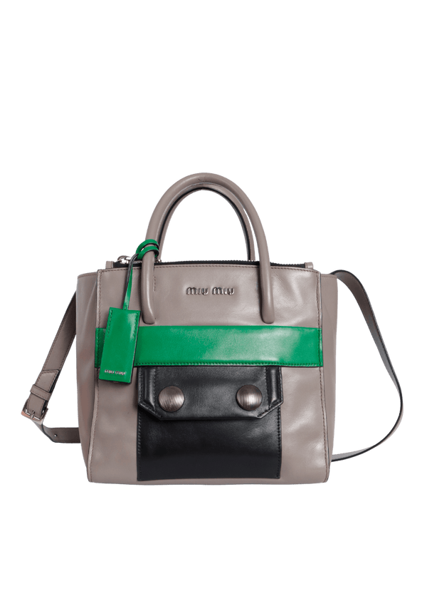 COLORBLOCK TWIN POCKET TOTE