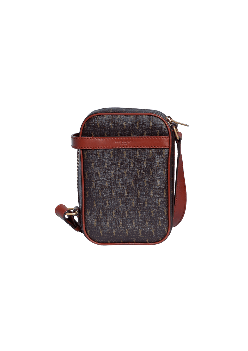 BOLSA SAINT LAURENT LE MONOGRAMME CROSSBODY POUCH MARROM ORIGINAL