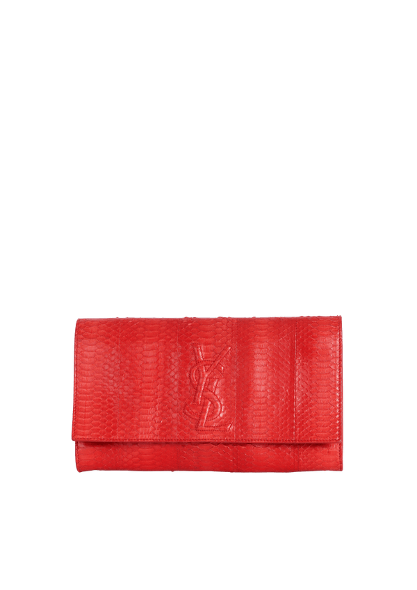 PYTHON BELLE DU JOUR CLUTCH