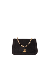 CC SUEDE FLAP BAG
