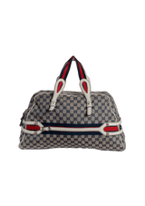 GG CANVAS WEB BOWLER BAG