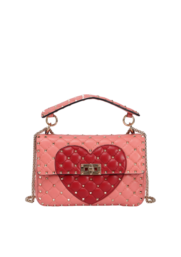 MEDIUM HEART ROCKSTUD SHOULDER BAG