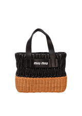 MATELASSÉ TRIMMED TOTE BAG
