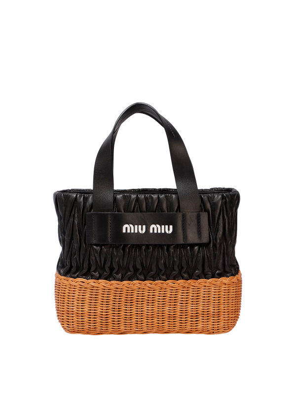 MATELASSÉ TRIMMED TOTE BAG