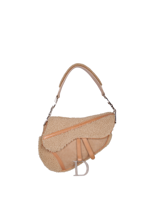 SHEARLING SADDLE BAG