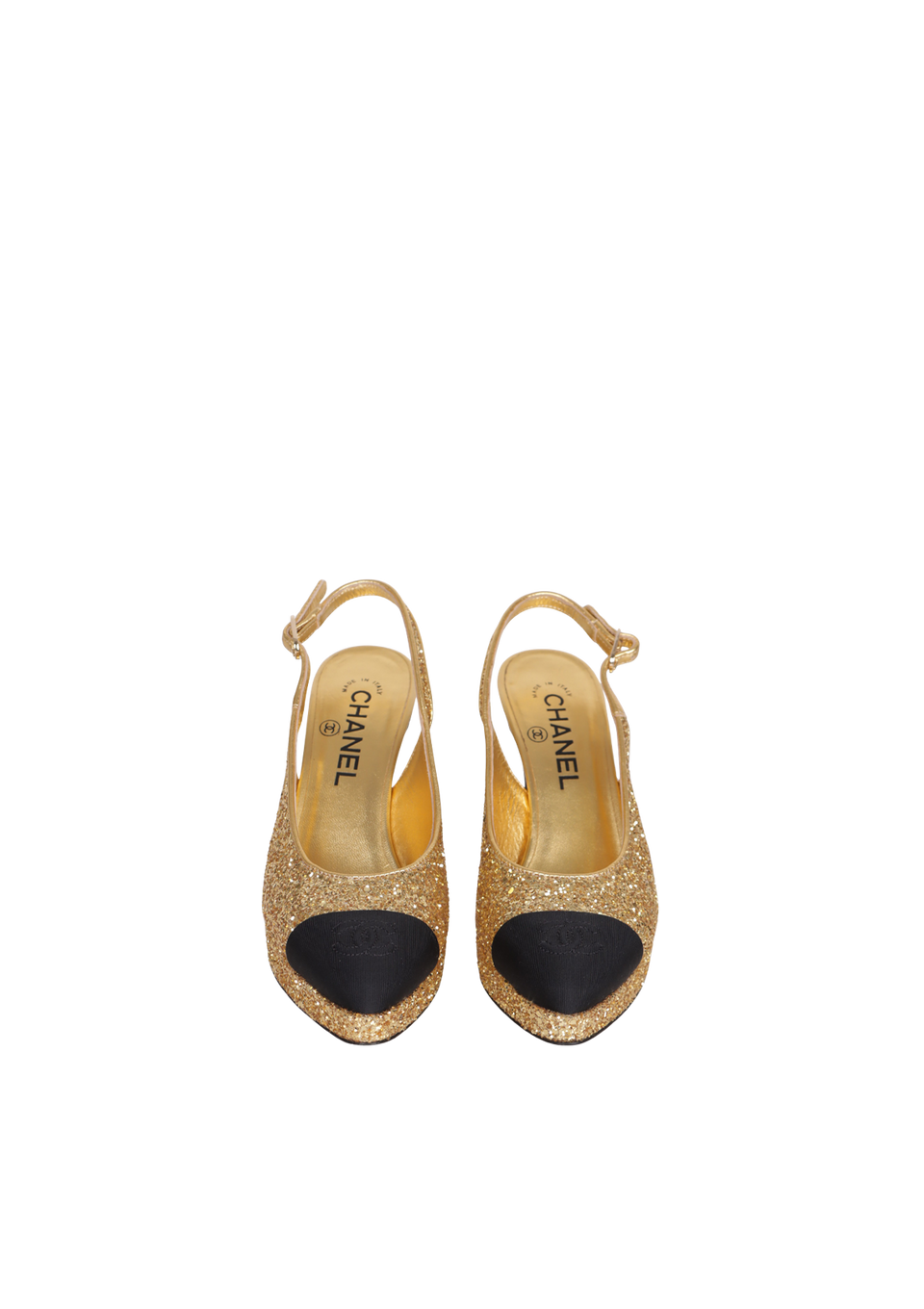 SAPATO CHANEL SLINGBACK PUMPS 35 METALIZADO 35 ORIGINAL – Gringa