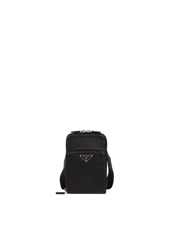 SAFFIANO PHONE HOLDER ON STRAP