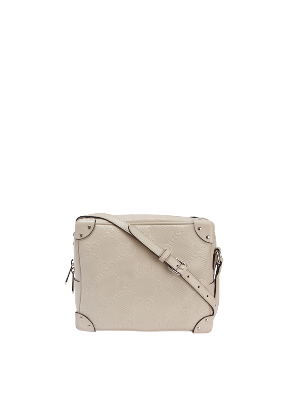 GG EMBOSSED PERFORATED SQUARE BAG