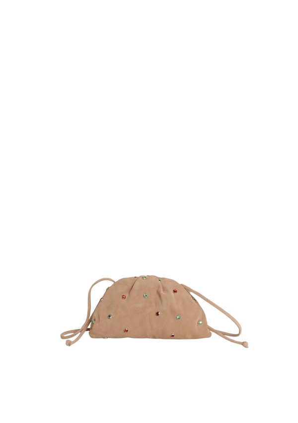 SUEDE CRYSTAL THE MINI POUCH