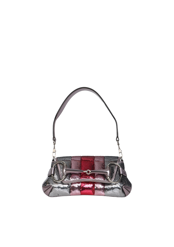 LEATHER SMALL HORSEBIT CHAIN BAG