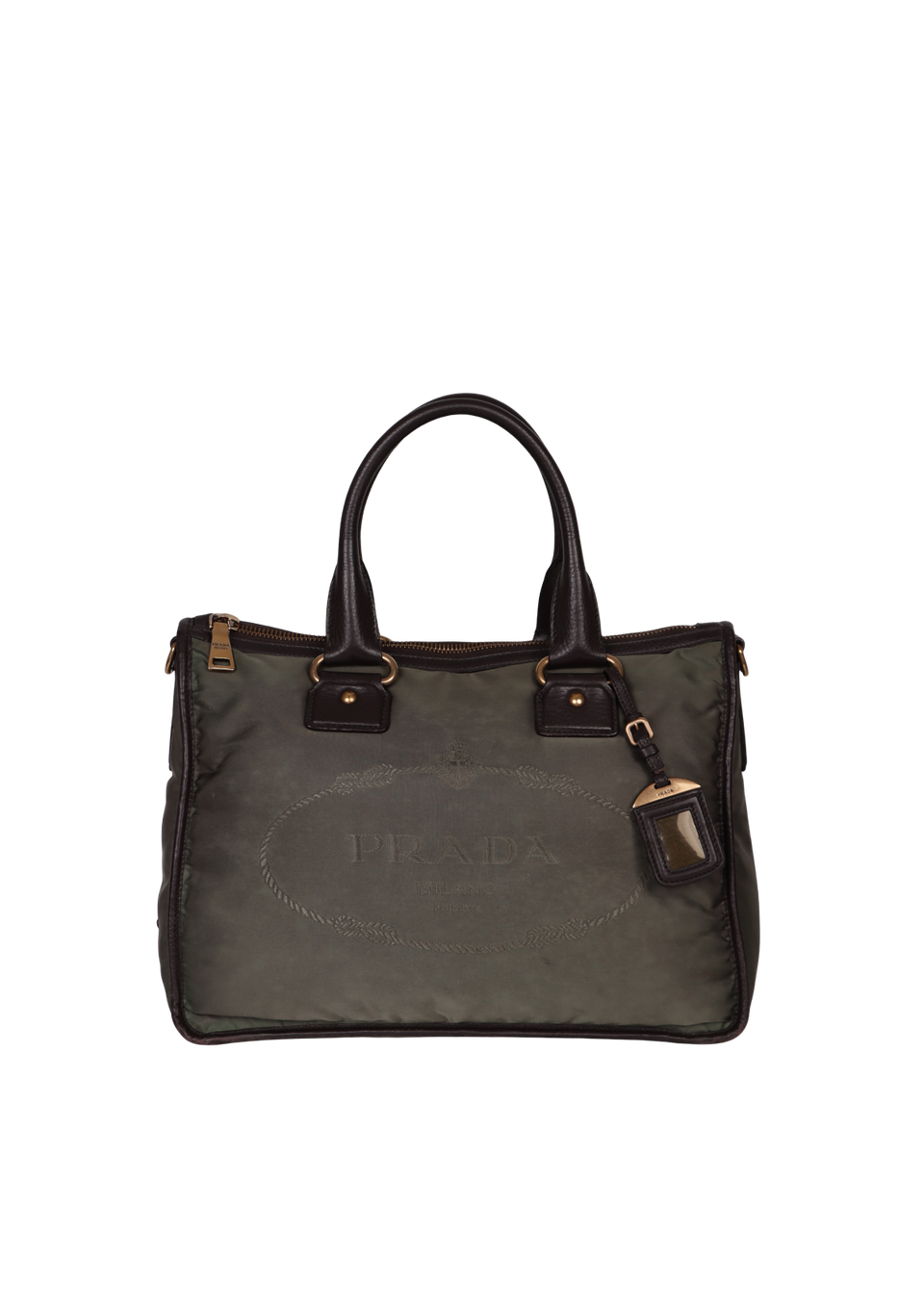 BOLSA PRADA TESSUTO SATCHEL BAG VERDE ORIGINAL – Gringa