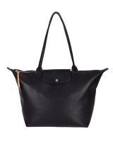 LEATHER LE PLIAGE M SHOPPING TOTE