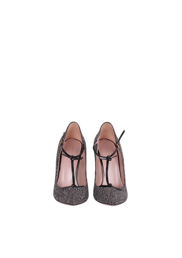 WOOL KITTEN PUMPS 38