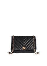 CHEVRON STATEMENT MINI FLAP BAG