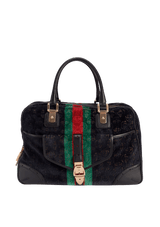 VINTAGE VELVET HORSEBIT WEB BAG