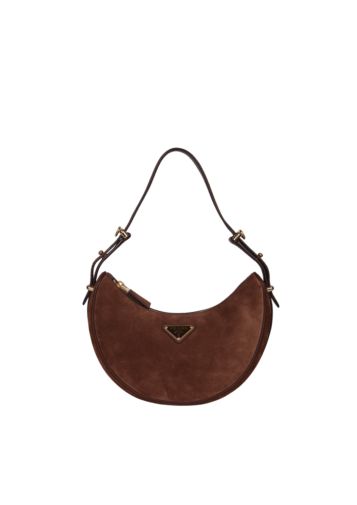 BOLSA PRADA SUEDE ARQUÉ BAG MARROM ORIGINAL – Gringa