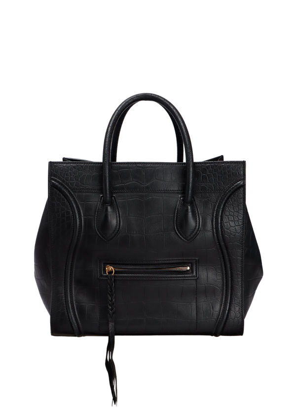 CROCODILE EMBOSSED MEDIUM LUGGAGE TOTE