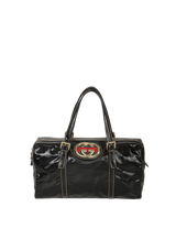 PATENT LEATHER BRITT WEB BAG