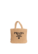 RAFFIA LOGO TOTE