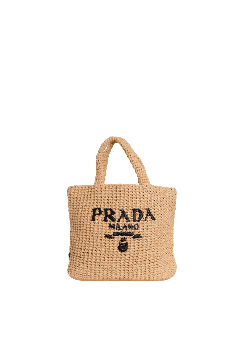 RAFFIA LOGO TOTE