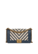 MEDIUM CHEVRON BRAIDED BOY BAG