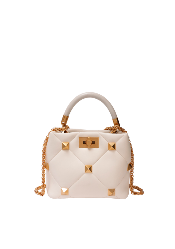 ROMAN STUD TOP HANDLE BAG