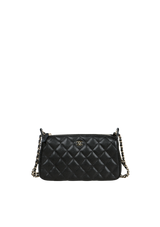 CAVIAR QUILTED CLUTCH WITH CHAIN