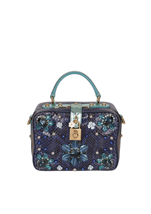 CRYSTAL EMBELLSIHMENTS BOX BAG