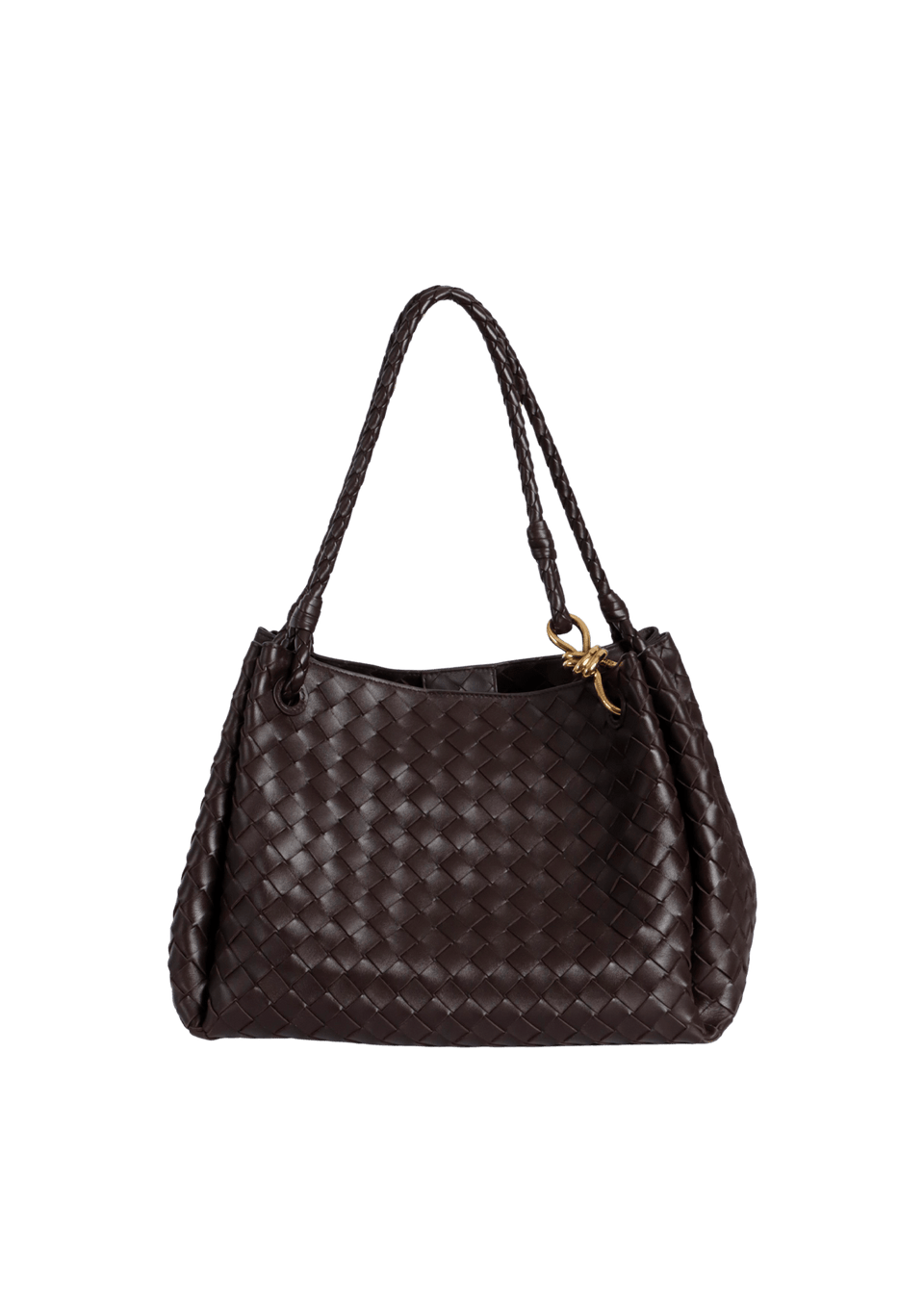 BOLSA BOTTEGA VENETA LARGE INTRECCIATO PARACHUTE BAG MARROM