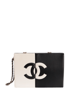 BLACK AND WHITE EVENING BAG