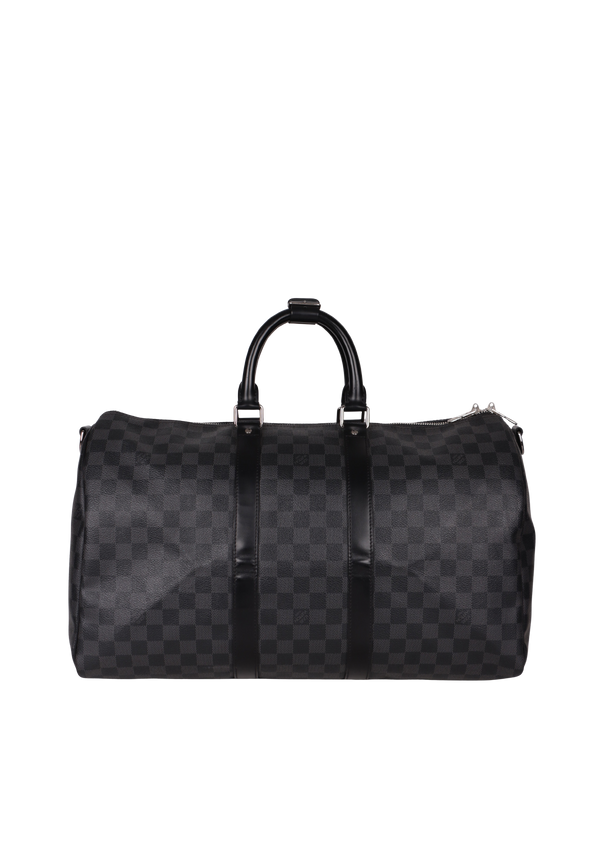 DAMIER GRAPHITE KEEPALL BANDOULIÈRE 45