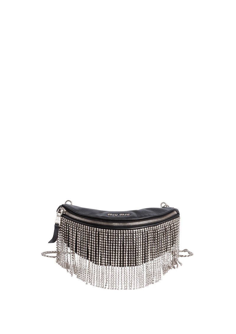 CRYSTAL FRINGE BELT BAG