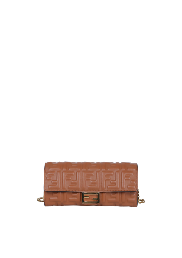 FF EMBOSSED WALLET ON CHAIN