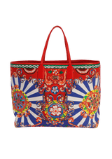CARRETTO PRINTED CANVAS TOTE BAG