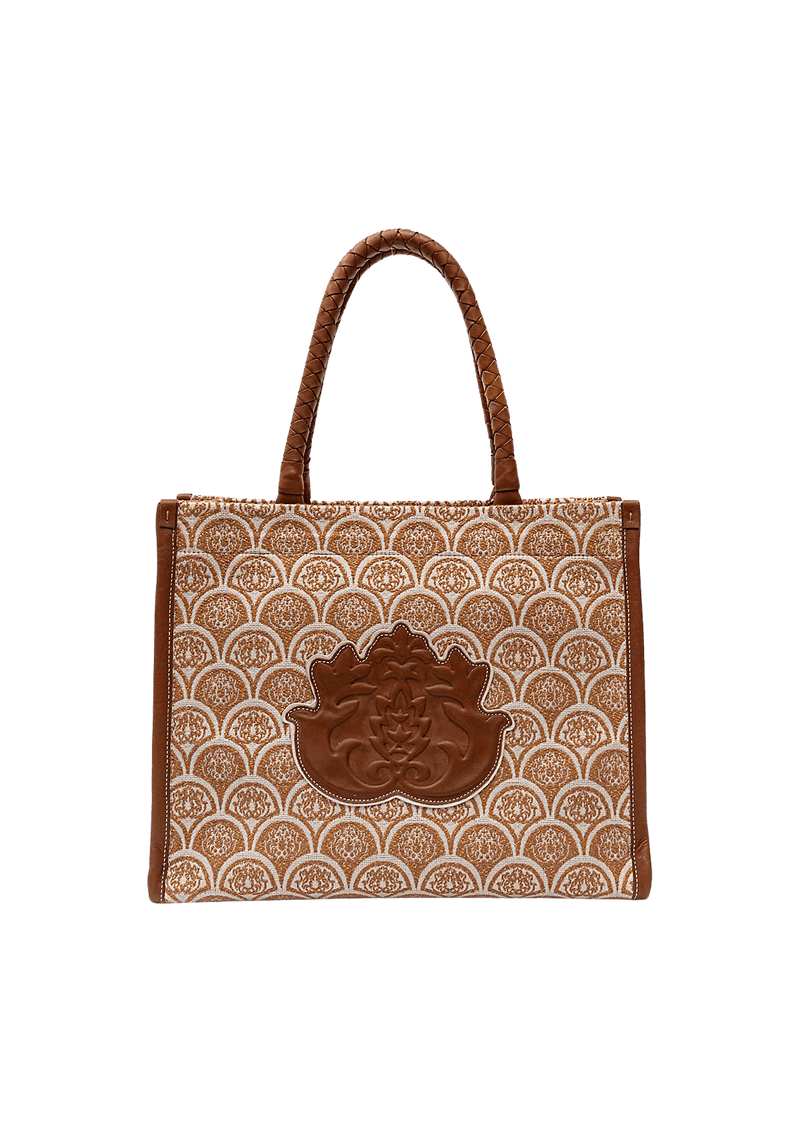 BOLSA MAXI TOTE SIRENA JACQUARD CAMEL