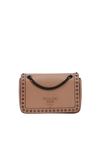 STUDDED GLACE FLAP BAG