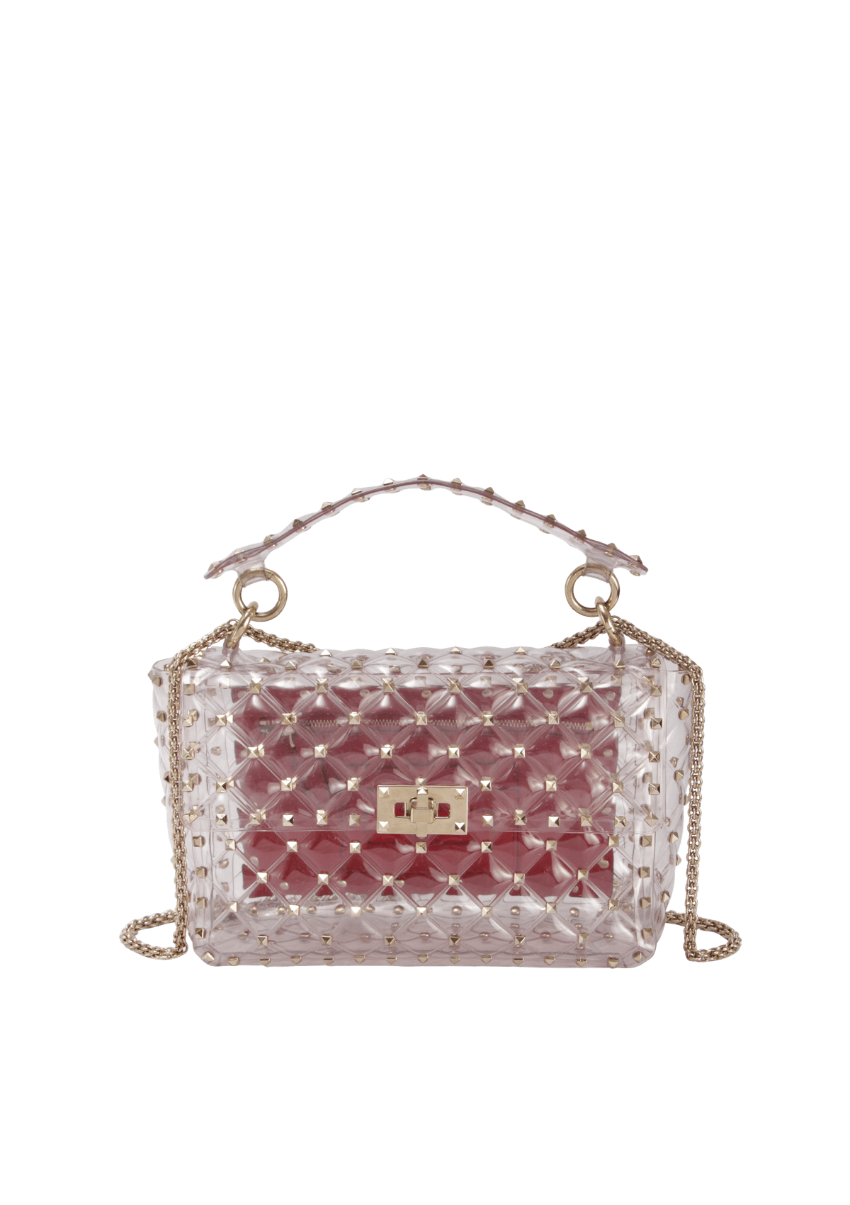 MEDIUM ROCKSTUD SPIKE QUILTED PVC