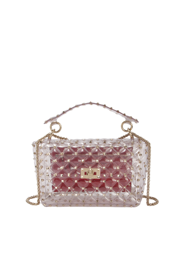 MEDIUM ROCKSTUD SPIKE QUILTED PVC