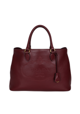 GLACE CALF EMBOSSED LOGO TOTE