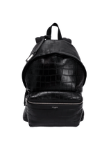 CROCODILE EMBOSSED CITY BACKPACK