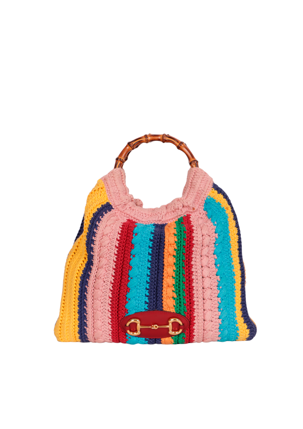 MEDIUM MULTICOLORED 1955 HORSEBIT CROCHET BAG