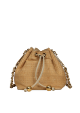 VINTAGE RAFFIA CC BUCKET BAG