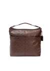 SIGNATURE EMBOSSED SHOULDER BAG
