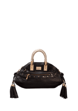 QUILTED LEATHER SATCHEL BAG