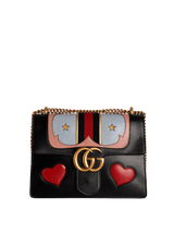 GG MARMONT WEB HEART BAG